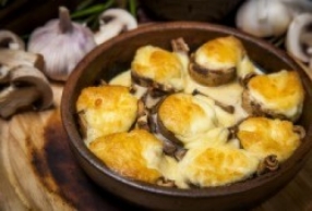 Грибы с сыром на кеци