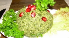 Пхали зеленая фасоль с орехом
